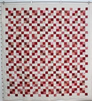 "Raspberry Patch" 74" x 68" Handmade Quilt
