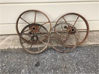 Set of 4 Metal Implement Wheels