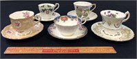 CUPS & SAUCERS- INCLUDING ROYAL ALBERT & AYNSLEY