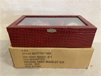 Prestige Plastic Top Croco Bracelet Box