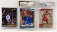 3-ROOKIE CARDS  2 ARE GRADED