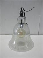 19" Large Glass Bell Ceiling Lamp Untested