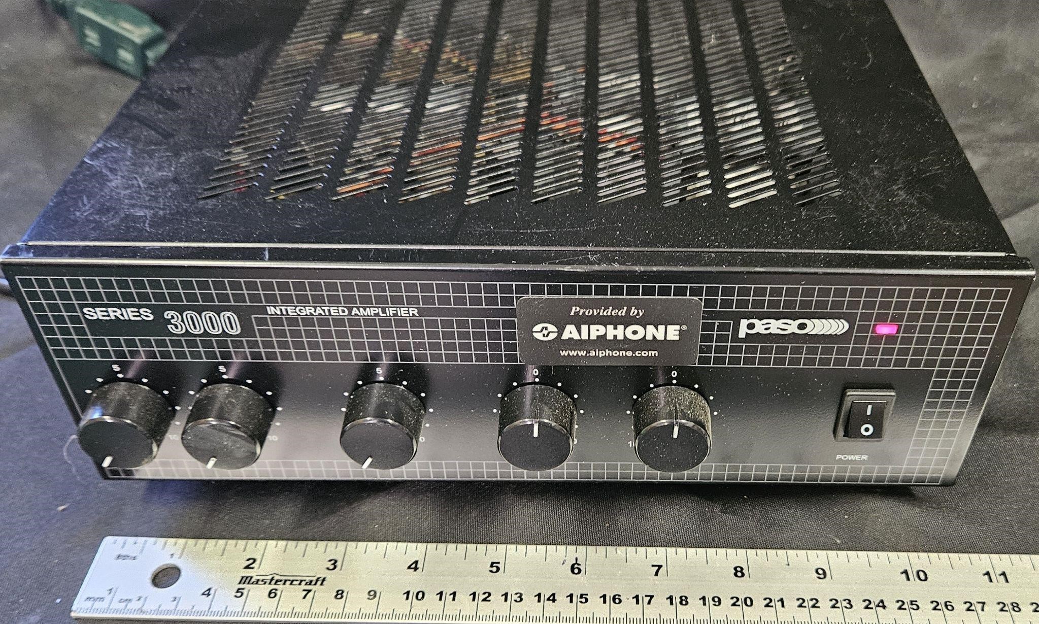 paso 3000 series power amplifier 70v with paging