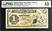 Mexico 1 Peso 1914 PMG15 Fine+GIFT!! MXCE
