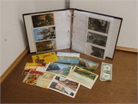 Approx. 100 Various Post Cards in Album - Many