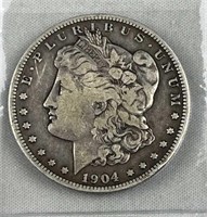 1904-O Morgan Silver Dollar, US $1 Coin