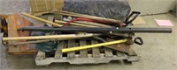 Assorted Garden Tools & Tarp