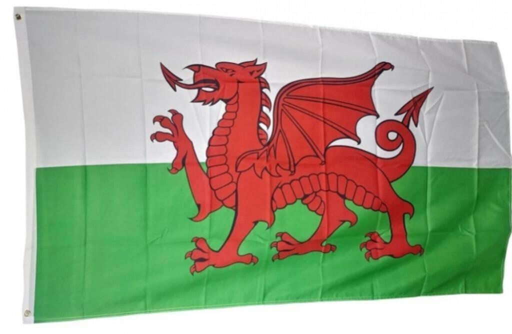 Qty of 3 - 3x5ft Welsh Dragon Flags NEW