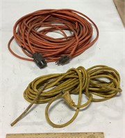 2 extension cords-1 missing an end
