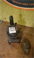 Cast iron miniatures 
Parlor stove, sad iron,