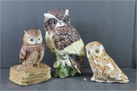 3 Owl Decorations