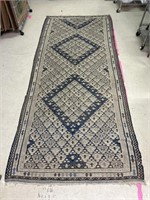 Blue/Tan Hand Woven Rug