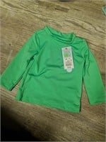 12m Green swim shirt