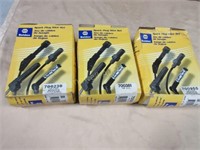 3 sets of assorted spark plug wire
