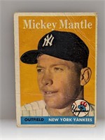 1958 Topps #150 Mickey Mantle HOF 1974 Yankees