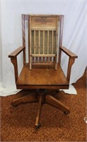 Wood Office Chair, Wards Brass Washboard