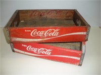 2 Coca-Cola Wooden Crates 12 x 18 Inches