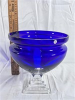 Large Blue Cobalt art glass vase