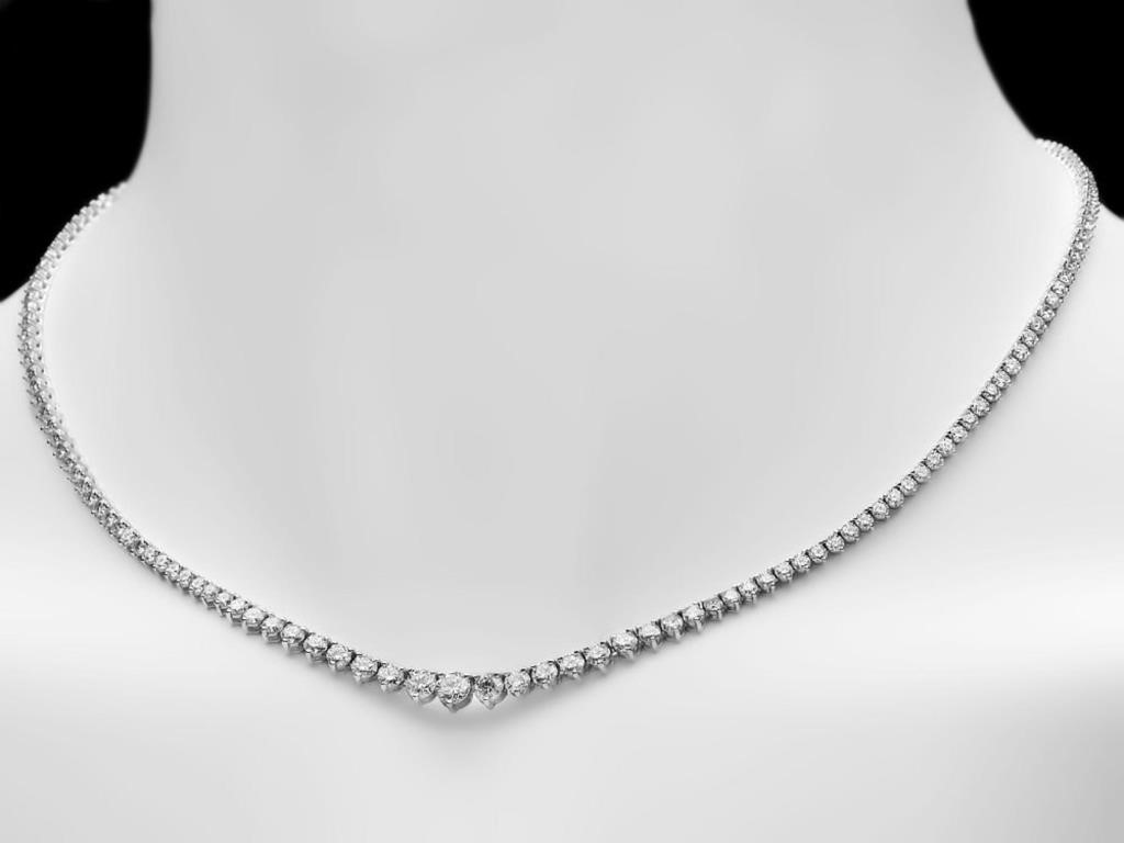 9ct Diamond Necklace in 18k White Gold