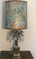 TABLE LAMP OPALESCENT GLASS DROPS
