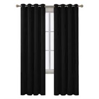 Black Out Window Curtain Panel - (Black Color)
