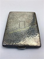 Art Deco sterling silver cigarette case 90 grams