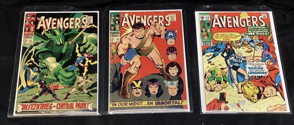 (3) 1966 MARVEL THE AVENGERS #38 & #45, 1970 THE