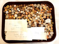 Tray Lot of Assorted Coins;