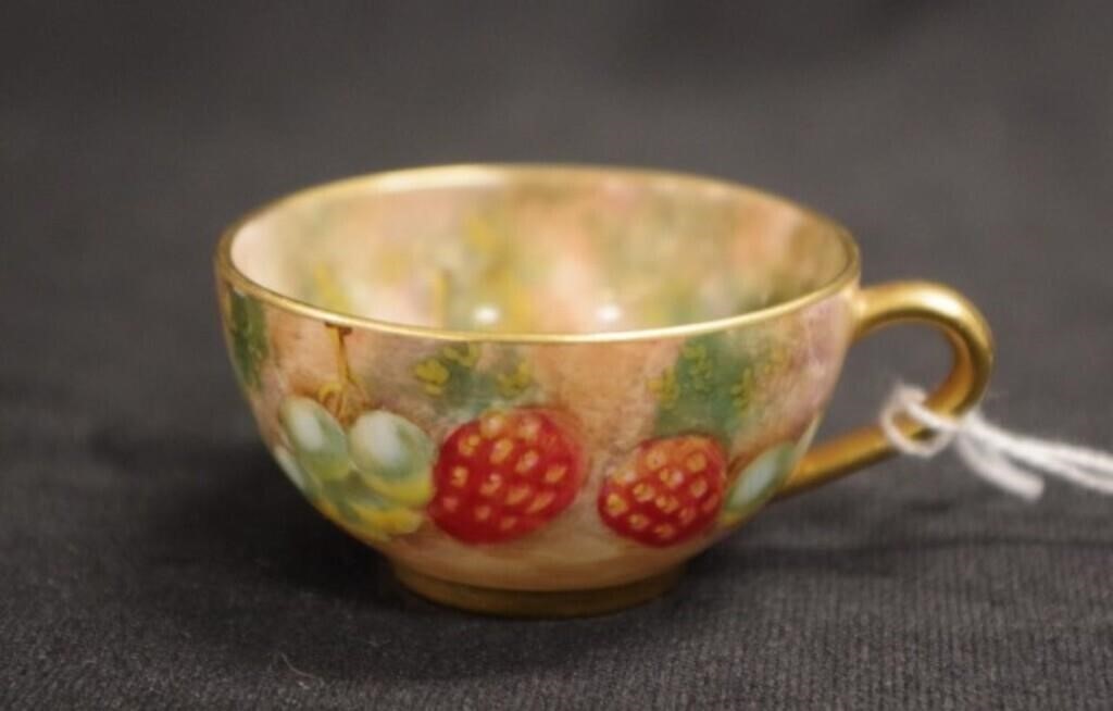 Royal Worcester miniature painted cup