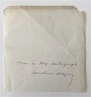 French artist Constant Mayer signed note