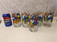5 Different Smurf Glasses - Papa, Clumsy, Etc