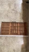 Vintage wooden printers drawer