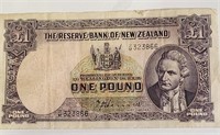 New Zealand 1 Pound 1940-55 VF Prefix 2/M.(NW3?)