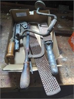 Flat of various files, saws, miscellaneous