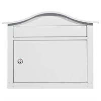 $60  Saratoga White Steel Lock Wall Mount Mailbox