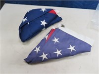 (2) USA Nylon 3x5 USA Flags