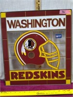 Official NFL Wash Redskins Glass Window Hanging