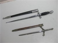 Two Decorative Sword Letter Openers
