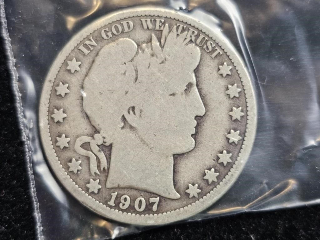 1907D Barber/Liberty Head Half Dollar