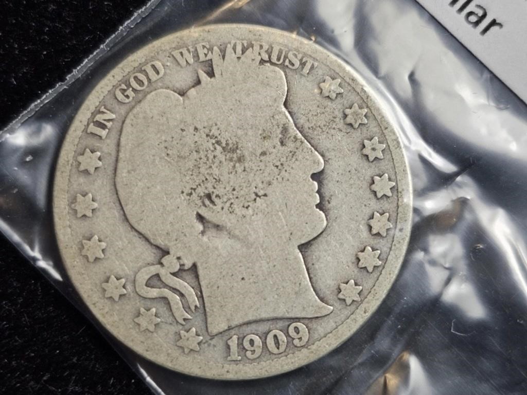 1909 Barber/Liberty Head Half Dollar