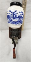 Vintage Blue Delft Swiss Windmill Wall Mount