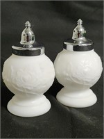 Imperial Milk Glass Salt & Pepper Shakers Vintage