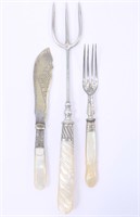 STERLING WRAPPED & MOP FLATWARE - LOT OF 3