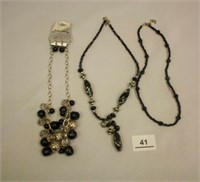 Black and Silver Costime Jewelry