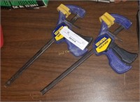 Pair Of Irwin Quick Grip Bar Clamps 13"