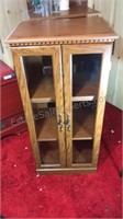 Wood Display Cabinet Adjustable Shelves and Glass