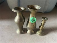 vintage brass mini vases