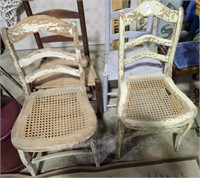 2 WOVEN SEAT CHAIRS