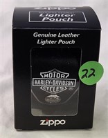 NEW Harley Davidson Zippo leather ligher pouch