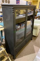 Antique two door china cabinet with glass front